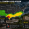 Map showing the July 2026 Texas Hill Country flood outlook with excessive rainfall and flood risk zones